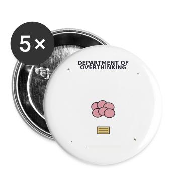 Abteilung des Überdenkens - Buttons groß 56 mm (5er Pack) - Weiß - Vorne