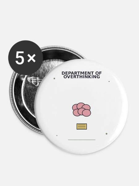 Abteilung des Überdenkens - Buttons groß 56 mm (5er Pack) - Weiß
