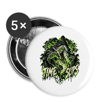 Neonzeit Zeithexen - Buttons groß 56 mm (5er Pack) - Weiß - Vorne