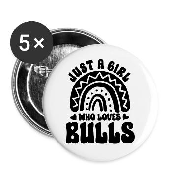 Stier Spruch Boho-Style - Buttons groß 56 mm (5er Pack) - Weiß - Vorne