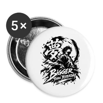 Größer als Gestern – Traumkraft - Buttons groß 56 mm (5er Pack) - Weiß - Vorne