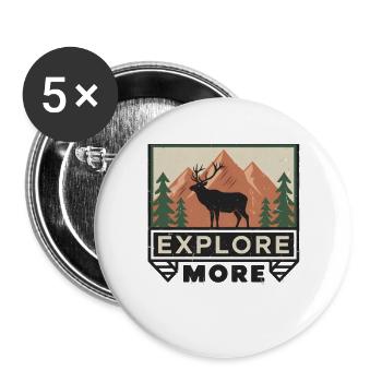 Entdecken Sie mehr Retro-Schilder für alpine Elche - Buttons groß 56 mm (5er Pack) - Weiß - Vorne
