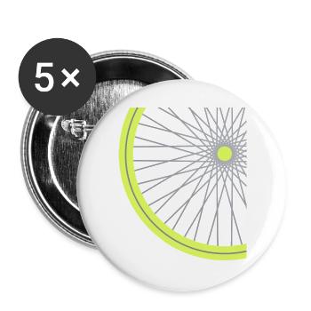Fahrrad Reifen - Buttons groß 56 mm (5er Pack) - Weiß - Vorne