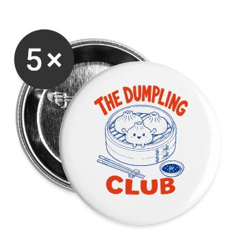 Der Dumpling Club Dim Sum Dampfkorb - Buttons groß 56 mm (5er Pack) - Weiß - Vorne