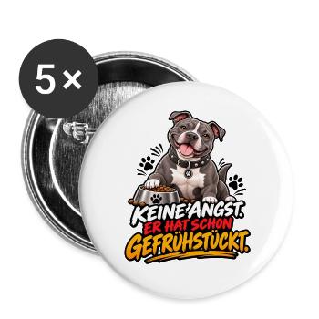 Schon gefrühstückt - Buttons groß 56 mm (5er Pack) - Weiß - Vorne