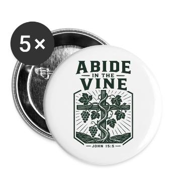 Bleib in der Ranke - Buttons groß 56 mm (5er Pack) - Weiß - Vorne