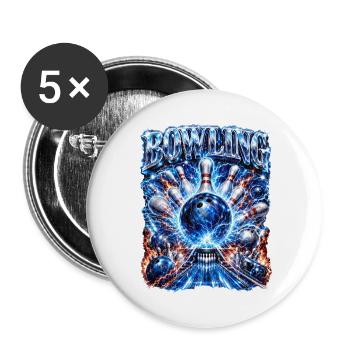 Blitz Bowling Energie - Buttons groß 56 mm (5er Pack) - Weiß - Vorne