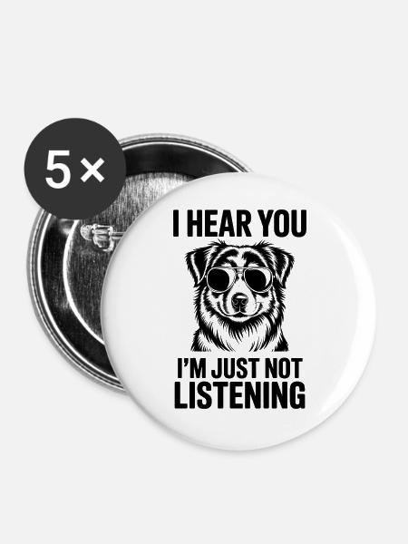 Australian Shepherd Spruch Lustige Aussie Geschenk - Buttons groß 56 mm (5er Pack) - Weiß