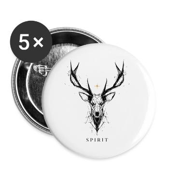 Gold Spirit - Buttons groß 56 mm (5er Pack) - Weiß - Vorne