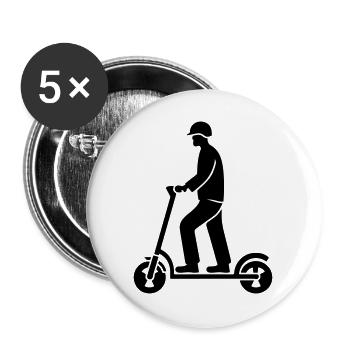 Scooter  - Buttons groß 56 mm (5er Pack) - Weiß - Vorne