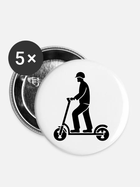 Scooter - Buttons groß 56 mm (5er Pack) - Weiß