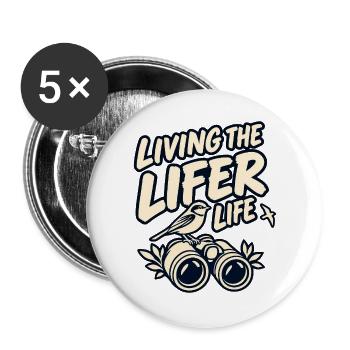 Das Leben des Lebens - Buttons groß 56 mm (5er Pack) - Weiß - Vorne
