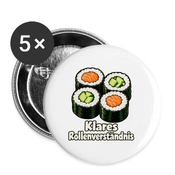 Klares Rollenverständnis - Buttons groß 56 mm (5er Pack) - Weiß - Vorne