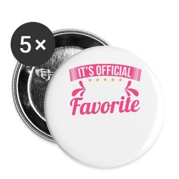 Favorite Grandma Nana Mimi Gigi Grammy Grandmother - Buttons groß 56 mm (5er Pack) - Weiß - Vorne