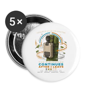 Feldarbeit Fortsetzung Nach Abreise - Buttons groß 56 mm (5er Pack) - Weiß - Vorne