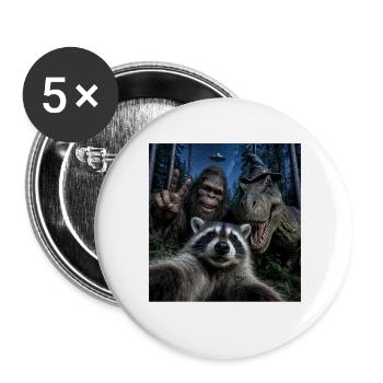 Das Midnight Woods Crew Selfie Lustiges Hallowen - Buttons groß 56 mm (5er Pack) - Weiß - Vorne