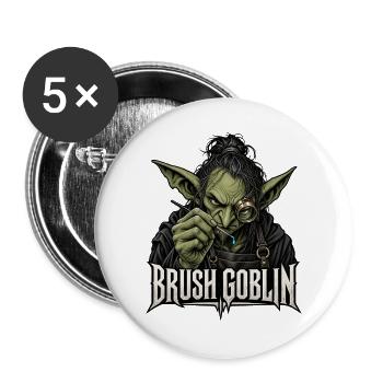 Brush Goblin – Tabletop Miniatur Malen - Buttons groß 56 mm (5er Pack) - Weiß - Vorne
