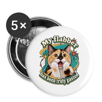 Fassungslos - Buttons groß 56 mm (5er Pack) - Weiß - Vorne