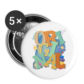 Original - Das Original  - Buttons groß 56 mm (5er Pack) - Weiß - Vorne