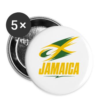 Jamaika - Buttons groß 56 mm (5er Pack) - Weiß - Vorne
