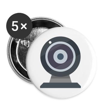 Webcam - Buttons groß 56 mm (5er Pack) - Weiß - Vorne