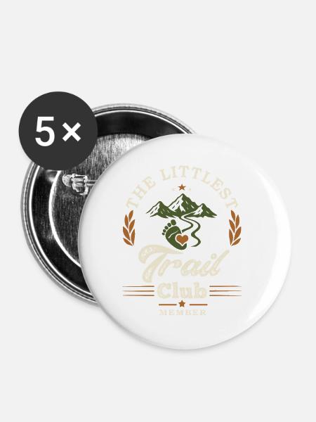 Der Littlest Trail Club - Buttons groß 56 mm (5er Pack) - Weiß