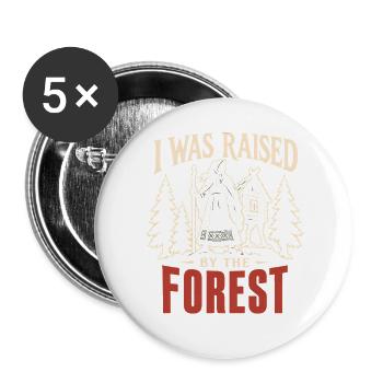 Baba-jaga-hühnchenbein-hütte Slawischer - Buttons groß 56 mm (5er Pack) - Weiß - Vorne