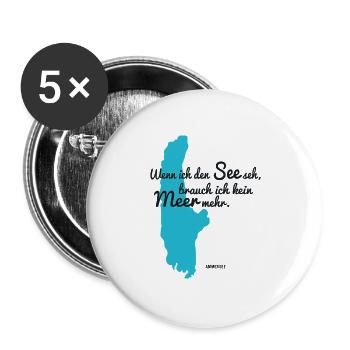 Ammersee  Wenn ich den See seh - Buttons groß 56 mm (5er Pack) - Weiß - Vorne