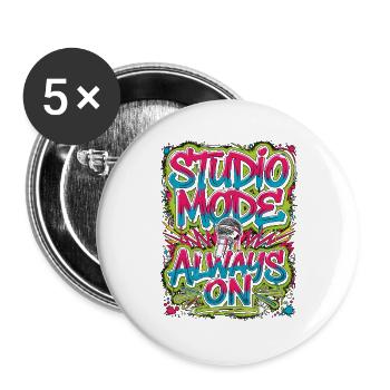 Vocalist Studio Mode Always On Singing Enthusiast - Buttons groß 56 mm (5er Pack) - Weiß - Vorne
