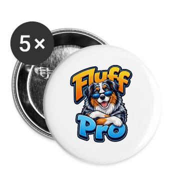 Australian Shepherd - Buttons groß 56 mm (5er Pack) - Weiß - Vorne