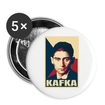 Franz Kafka Schriftsteller Klassische Literaturgeschichte - Buttons groß 56 mm (5er Pack) - Weiß - Vorne