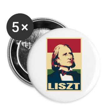 Franz Liszt Ungarischer Komponist Pianist Musik - Buttons groß 56 mm (5er Pack) - Weiß - Vorne