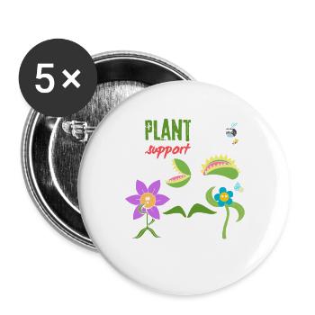 Pflanzenunterstützung - Buttons groß 56 mm (5er Pack) - Weiß - Vorne