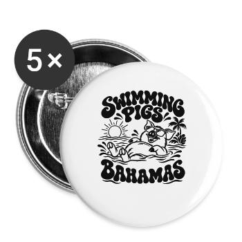 Sunshine Spigs Bahama Vibe - Buttons groß 56 mm (5er Pack) - Weiß - Vorne