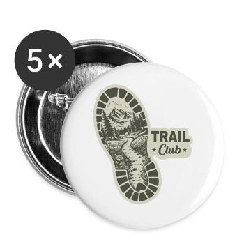 Dad Ultra Trail Runner - Buttons groß 56 mm (5er Pack) - Weiß - Vorne