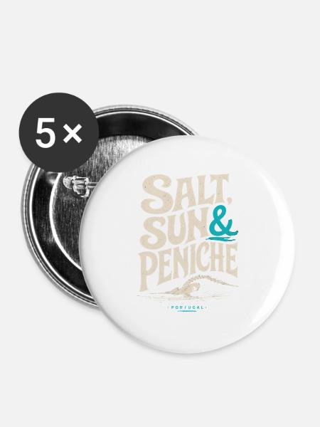 Salt Sun & Peniche - Buttons groß 56 mm (5er Pack) - Weiß