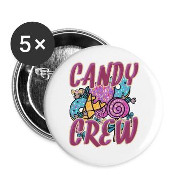 Süßigkeiten tag oktober Feiertage  - Buttons groß 56 mm (5er Pack) - Weiß - Vorne