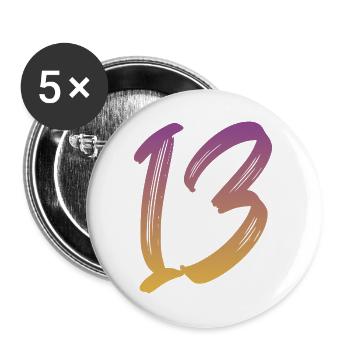 13 - Buttons groß 56 mm (5er Pack) - Weiß - Vorne