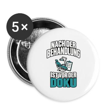 Zahnmedizinische Fachangestellte  - Buttons groß 56 mm (5er Pack) - Weiß - Vorne