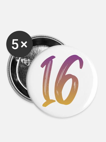 16 - Buttons groß 56 mm (5er Pack) - Weiß
