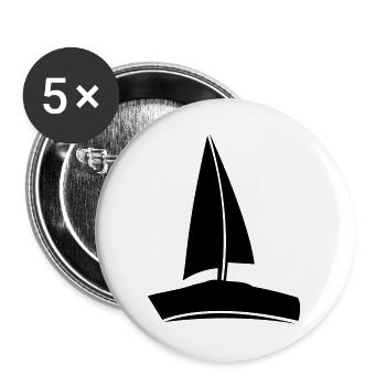 boot1 - Buttons groß 56 mm (5er Pack) - Weiß - Vorne