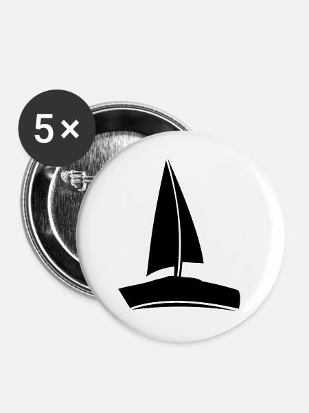 boot1 - Buttons groß 56 mm (5er Pack) - Weiß