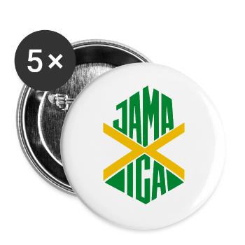 Jamaika - Buttons groß 56 mm (5er Pack) - Weiß - Vorne