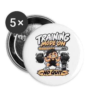Trainingsmodus an - Buttons groß 56 mm (5er Pack) - Weiß - Vorne