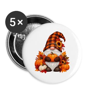 Süße Zwerge unter den Gnomen - Buttons groß 56 mm (5er Pack) - Weiß - Vorne