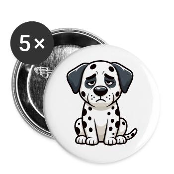 Dalmatiner Dalmatinerhalter Dalmatinerbesitzer Dal - Buttons groß 56 mm (5er Pack) - Weiß - Vorne