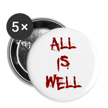 Alles ist in Ordnung - Buttons groß 56 mm (5er Pack) - Weiß - Vorne