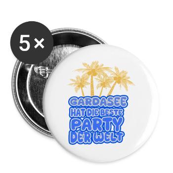 Gardasee - Buttons groß 56 mm (5er Pack) - Weiß - Vorne