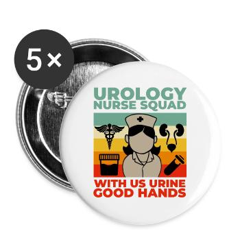 Abteilung Für Urologie Und Krankenpfleger - Buttons groß 56 mm (5er Pack) - Weiß - Vorne