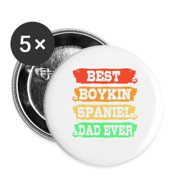 Boykin Spaniel - Buttons groß 56 mm (5er Pack) - Weiß - Vorne
